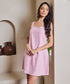 Square Neck Linen Mini Dress